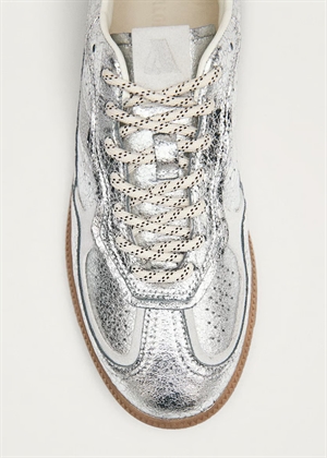 Shimmer recycled silver cream leather sneakers Silver Cream ALOHAS